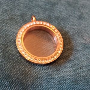 Origami Owl rose gold locket